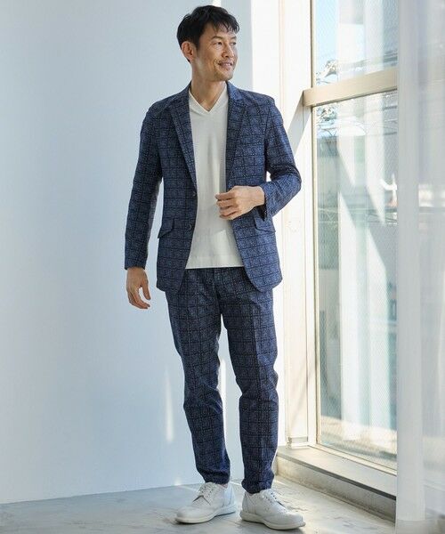 MEN'S BIGI / メンズビギ スラックス・ドレスパンツ | ポリエステルサッカーチェック柄スラックス | 詳細3