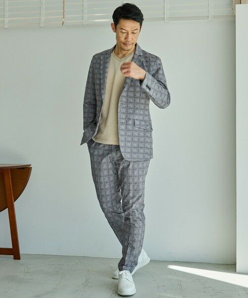 MEN'S BIGI / メンズビギ スラックス・ドレスパンツ | ポリエステルサッカーチェック柄スラックス | 詳細6