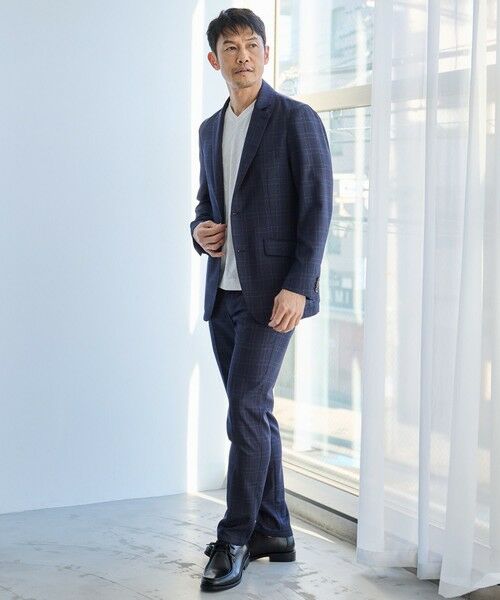 MEN'S BIGI / メンズビギ スラックス・ドレスパンツ | T/Rウインドウペンチェックセンタープレススラックス | 詳細5