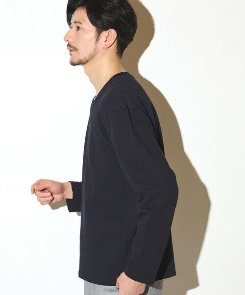 MEN'S BIGI / メンズビギ Tシャツ | リンクスジャガードVネックロンT | 詳細7