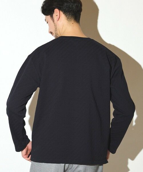 MEN'S BIGI / メンズビギ Tシャツ | リンクスジャガードVネックロンT | 詳細8