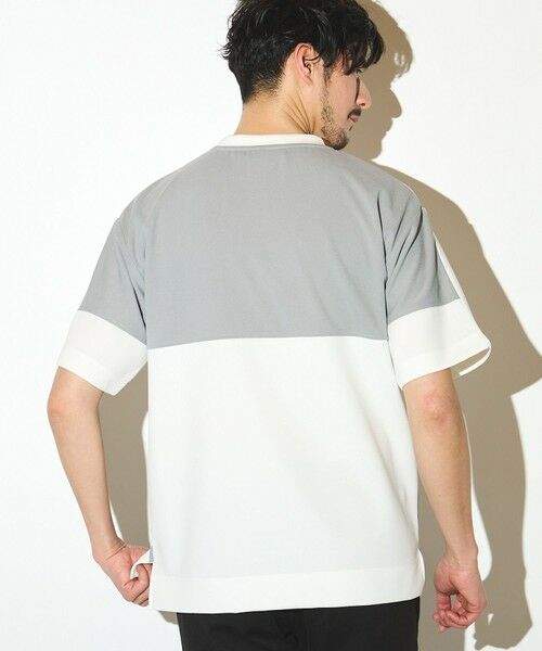MEN'S BIGI / メンズビギ Tシャツ | ポリエステルポンチ×梨地クルーネックTシャツ | 詳細2