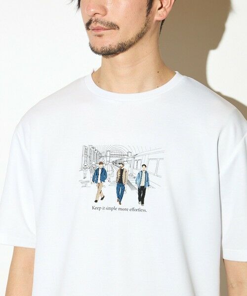 MEN'S BIGI / メンズビギ Tシャツ | リサイクルポリエステル刺繍プリントTシャツ | 詳細3