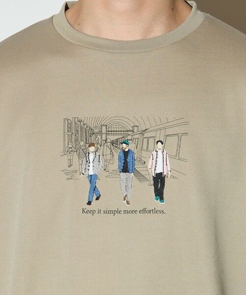 MEN'S BIGI / メンズビギ Tシャツ | リサイクルポリエステル刺繍プリントTシャツ | 詳細7