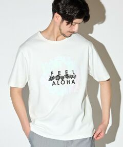 MEN'S BIGI / メンズビギ Tシャツ | 【Lilly&Emma/リリー&エマ】 別注 オリジナルTシャツ/半袖 フラッシュプリントTEE