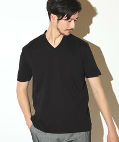 MEN'S BIGI / メンズビギ Tシャツ | シルケットスムースVネックテーラーTシャツ