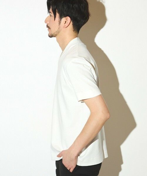 MEN'S BIGI / メンズビギ Tシャツ | シルケットスムースVネックテーラーTシャツ | 詳細1