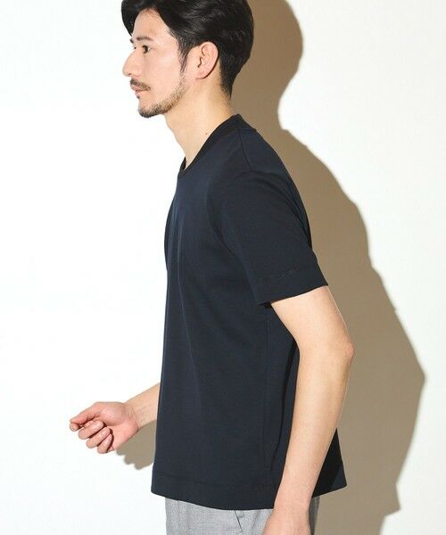 MEN'S BIGI / メンズビギ Tシャツ | シルケットスムースクルーネックテーラーTシャツ | 詳細9