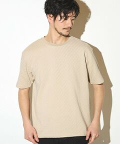 MEN'S BIGI / メンズビギ Tシャツ | シェブロン柄リンクスジャガードクルーT