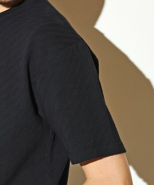 MEN'S BIGI / メンズビギ Tシャツ | シェブロン柄リンクスジャガードクルーT | 詳細10