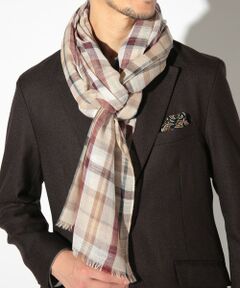 MEN'S BIGI / メンズビギ マフラー・ショール・スヌード・ストール | チェック柄ストール