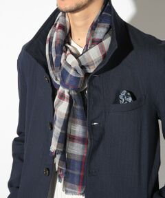 MEN'S BIGI / メンズビギ マフラー・ショール・スヌード・ストール | チェック柄ストール