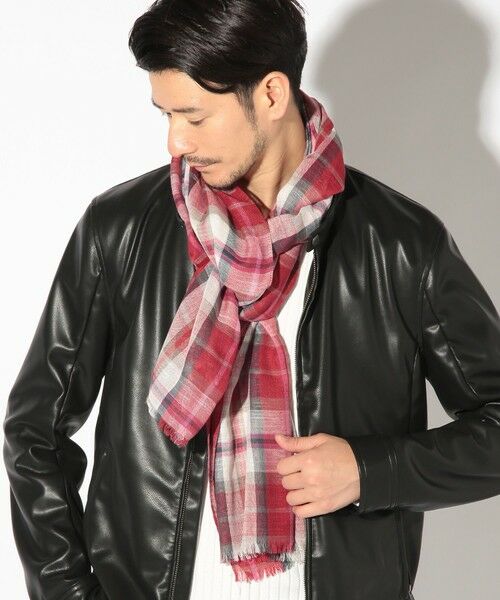 MEN'S BIGI / メンズビギ マフラー・ショール・スヌード・ストール | チェック柄ストール | 詳細5