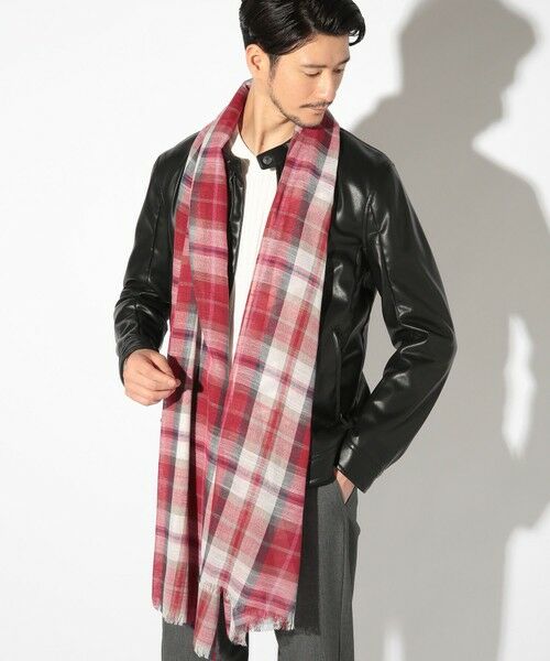 MEN'S BIGI / メンズビギ マフラー・ショール・スヌード・ストール | チェック柄ストール | 詳細6