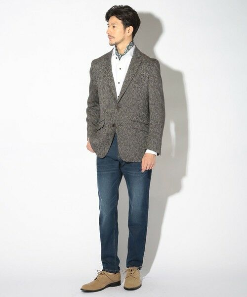 MEN'S BIGI / メンズビギ テーラードジャケット | スラブ調ヘリンボーンテーラードジャケット | 詳細7