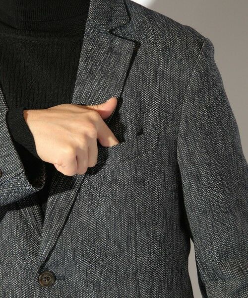 MEN'S BIGI / メンズビギ テーラードジャケット | スラブ調ヘリンボーンテーラードジャケット | 詳細13