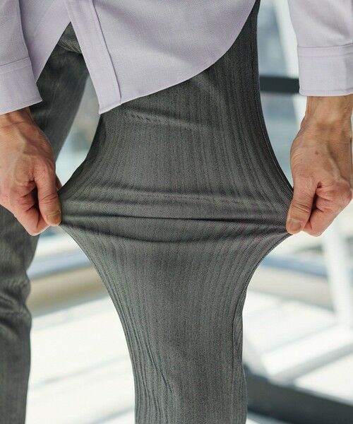 MEN'S BIGI / メンズビギ スラックス・ドレスパンツ | ハイパーストレッチヘリンボンスラックス | 詳細8
