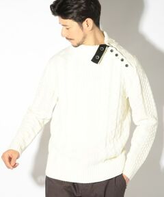 MEN'S BIGI / メンズビギ ニット・セーター | ドクターネックケーブルニット