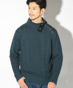 MEN'S BIGI / メンズビギ ニット・セーター | ドクターネックケーブルニット