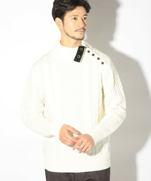 MEN'S BIGI / メンズビギ ニット・セーター | ドクターネックケーブルニット | 詳細1