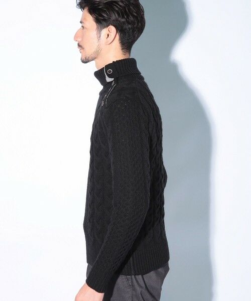 MEN'S BIGI / メンズビギ ニット・セーター | ドクターネックケーブルニット | 詳細6