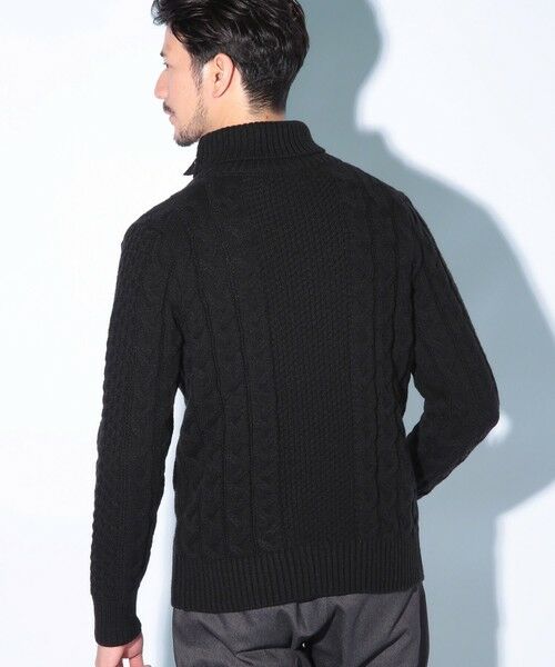 MEN'S BIGI / メンズビギ ニット・セーター | ドクターネックケーブルニット | 詳細7