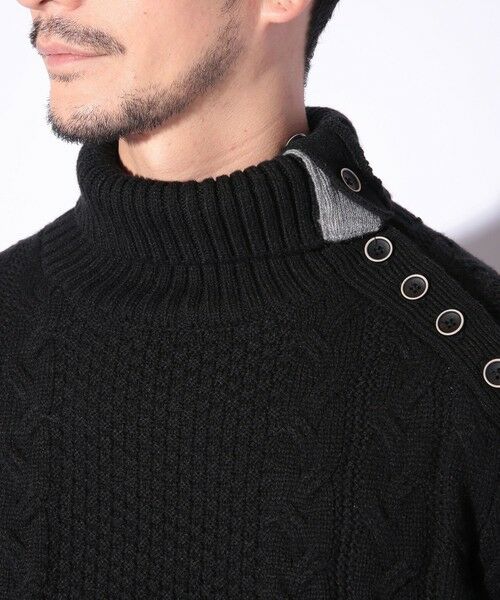 MEN'S BIGI / メンズビギ ニット・セーター | ドクターネックケーブルニット | 詳細8