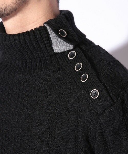 MEN'S BIGI / メンズビギ ニット・セーター | ドクターネックケーブルニット | 詳細9
