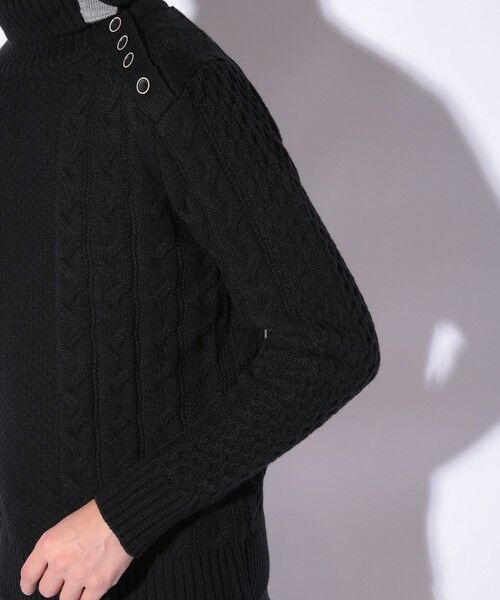 MEN'S BIGI / メンズビギ ニット・セーター | ドクターネックケーブルニット | 詳細10