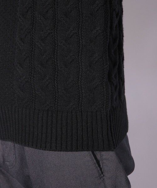 MEN'S BIGI / メンズビギ ニット・セーター | ドクターネックケーブルニット | 詳細11