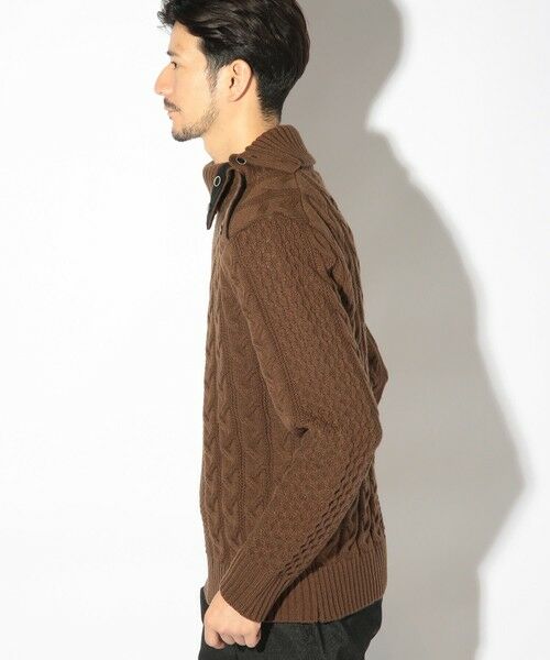 MEN'S BIGI / メンズビギ ニット・セーター | ドクターネックケーブルニット | 詳細17