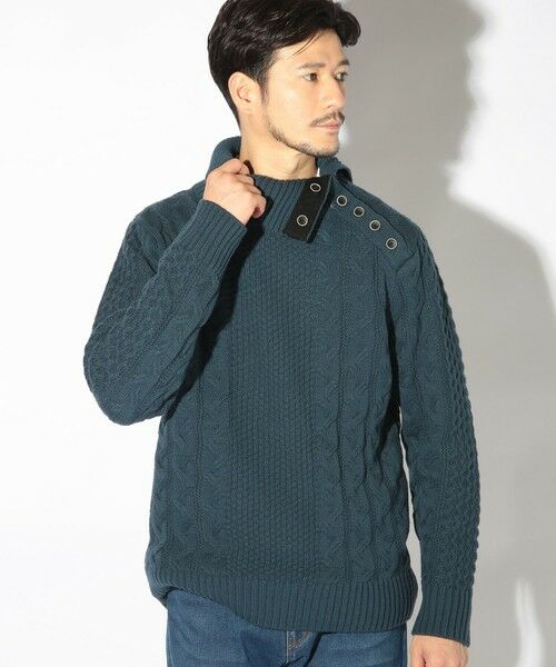 MEN'S BIGI / メンズビギ ニット・セーター | ドクターネックケーブルニット | 詳細20