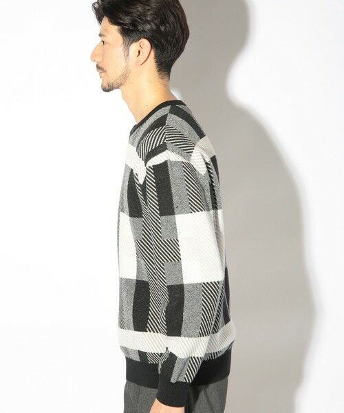 MEN'S BIGI / メンズビギ ニット・セーター | ダブルジャガードチェック柄ニット | 詳細2