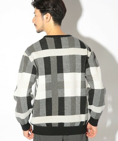 MEN'S BIGI / メンズビギ ニット・セーター | ダブルジャガードチェック柄ニット | 詳細3