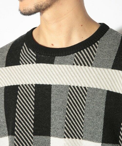 MEN'S BIGI / メンズビギ ニット・セーター | ダブルジャガードチェック柄ニット | 詳細4