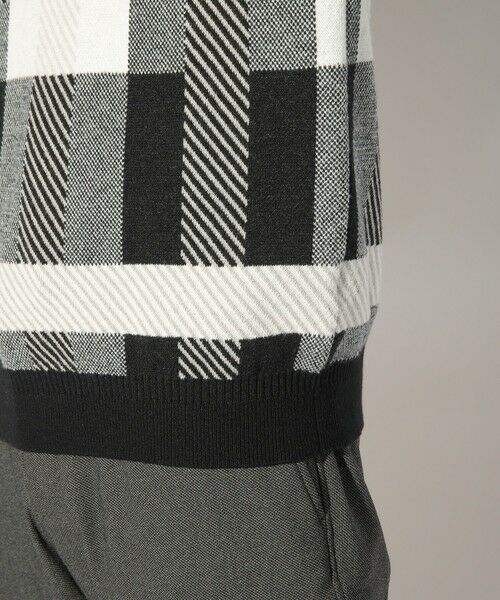 MEN'S BIGI / メンズビギ ニット・セーター | ダブルジャガードチェック柄ニット | 詳細6