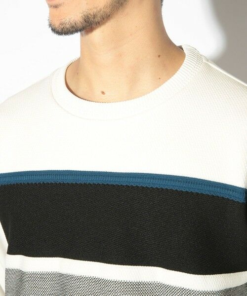 MEN'S BIGI / メンズビギ スウェット | ボーダー柄クルーネックスウェット | 詳細4