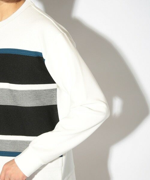 MEN'S BIGI / メンズビギ スウェット | ボーダー柄クルーネックスウェット | 詳細5