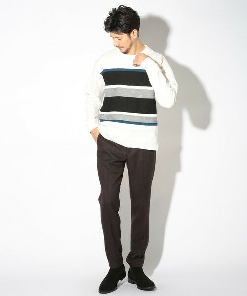 MEN'S BIGI / メンズビギ スウェット | ボーダー柄クルーネックスウェット | 詳細8