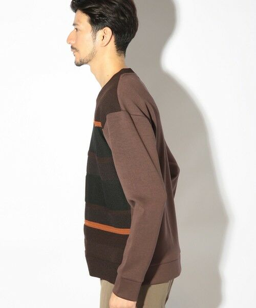 MEN'S BIGI / メンズビギ スウェット | ボーダー柄クルーネックスウェット | 詳細14