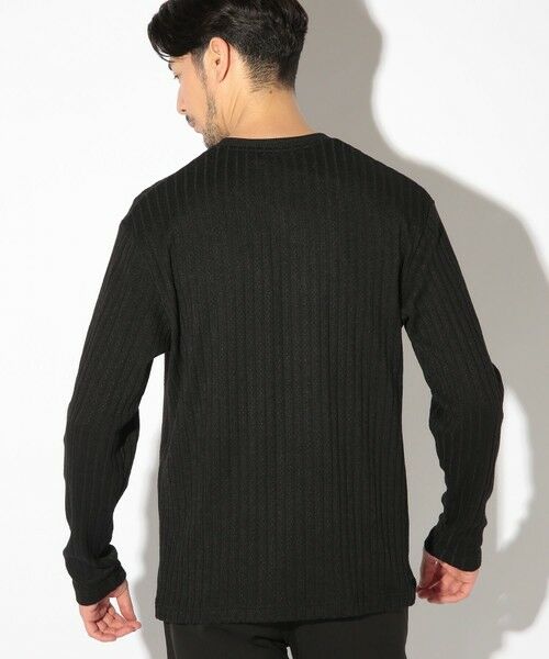 MEN'S BIGI / メンズビギ Tシャツ | ストライプジャガードニットソー/VネックロンTEE | 詳細10