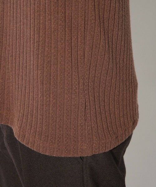 MEN'S BIGI / メンズビギ Tシャツ | ストライプジャガードニットソー/VネックロンTEE | 詳細18