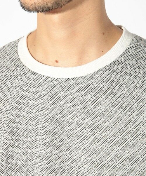 MEN'S BIGI / メンズビギ Tシャツ | ジオメトリックジャガードクルーネックロンT | 詳細4