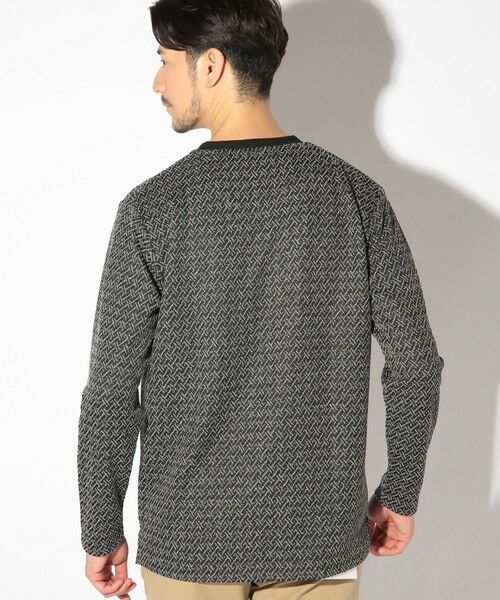 MEN'S BIGI / メンズビギ Tシャツ | ジオメトリックジャガードクルーネックロンT | 詳細8