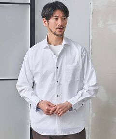 ワッシャーワイドカラーシャツ