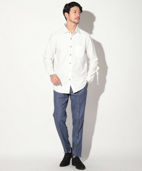 MEN'S BIGI / メンズビギ シャツ・ブラウス | サッカージャガードワイドカラーシャツ | 詳細1