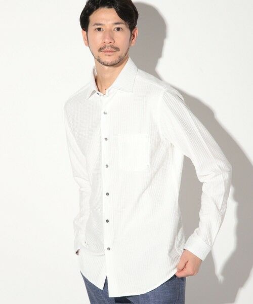 MEN'S BIGI / メンズビギ シャツ・ブラウス | サッカージャガードワイドカラーシャツ | 詳細3