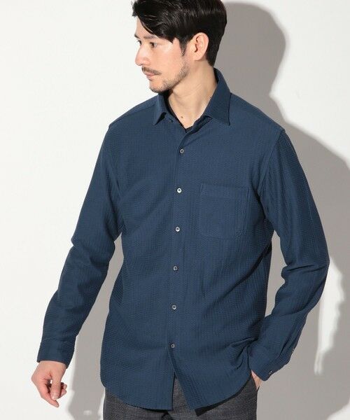 MEN'S BIGI / メンズビギ シャツ・ブラウス | サッカージャガードワイドカラーシャツ | 詳細9