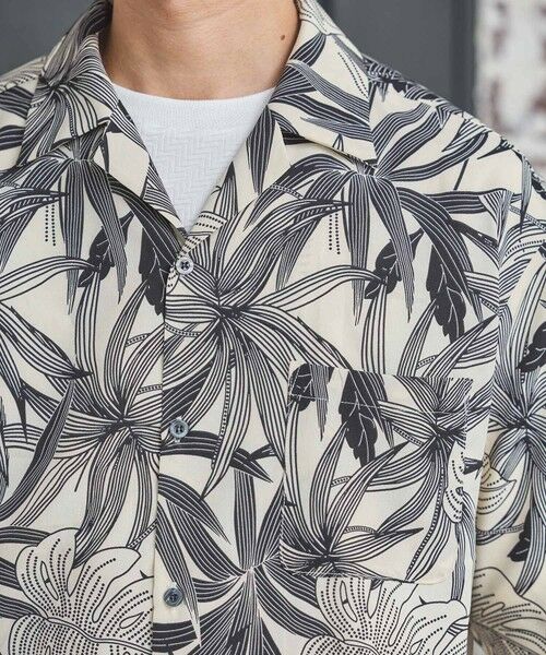 MEN'S BIGI / メンズビギ シャツ・ブラウス | ボタニカル柄プリントオープンカラーシャツ | 詳細4