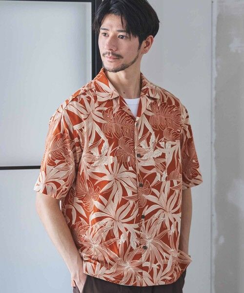 MEN'S BIGI / メンズビギ シャツ・ブラウス | ボタニカル柄プリントオープンカラーシャツ | 詳細5